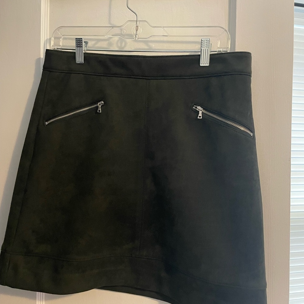 LOFT Green A-Line Skirt